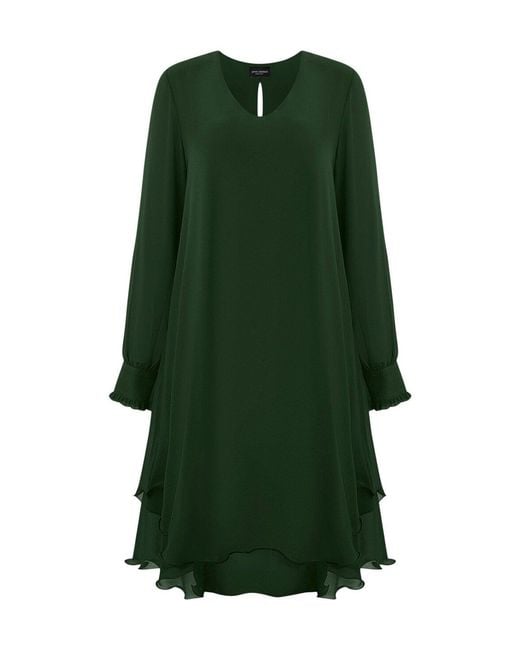 James Lakeland Green Wave Hem Dress