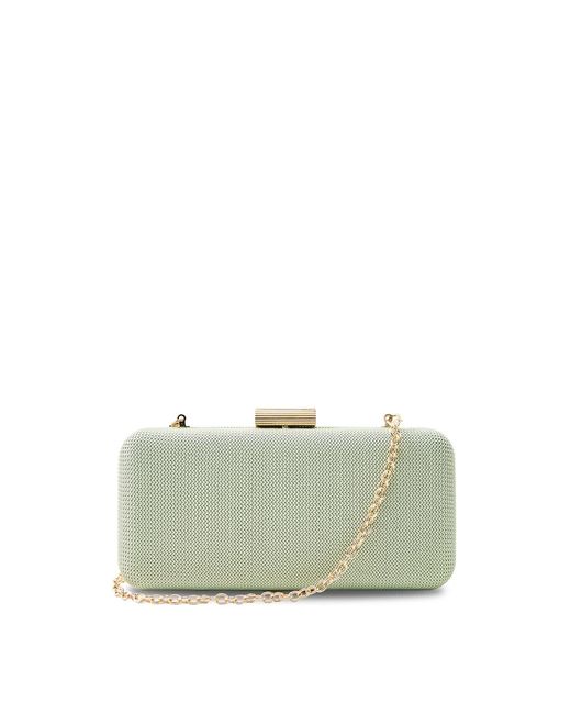 Anna Cecere Green Clutch Bag With Metal Clasp