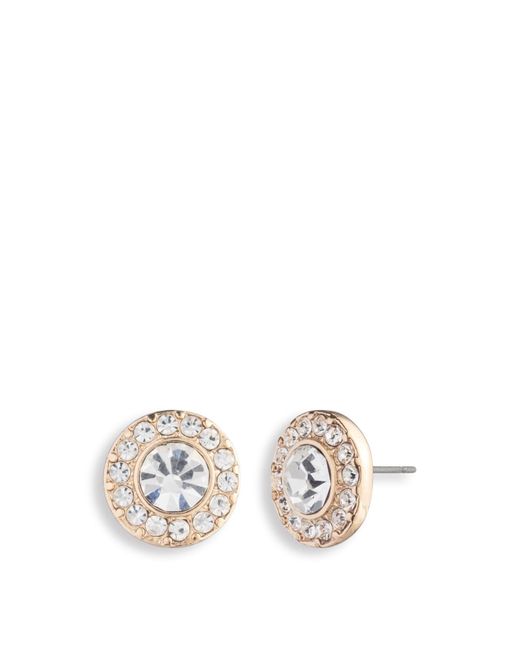 Ralph Lauren White Women's Pave Stud Earrings