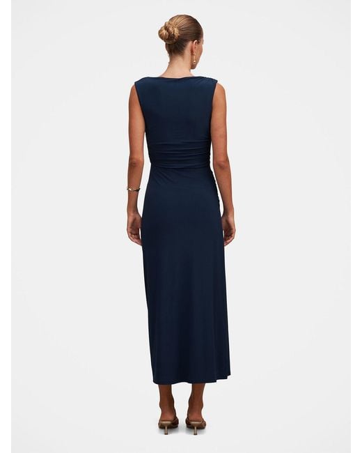 Forever New Blue Kinsley Sleeveless Jersey Midi Dress