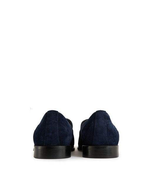 Simon Carter Blue Fes Loafer Suede Shoes for men
