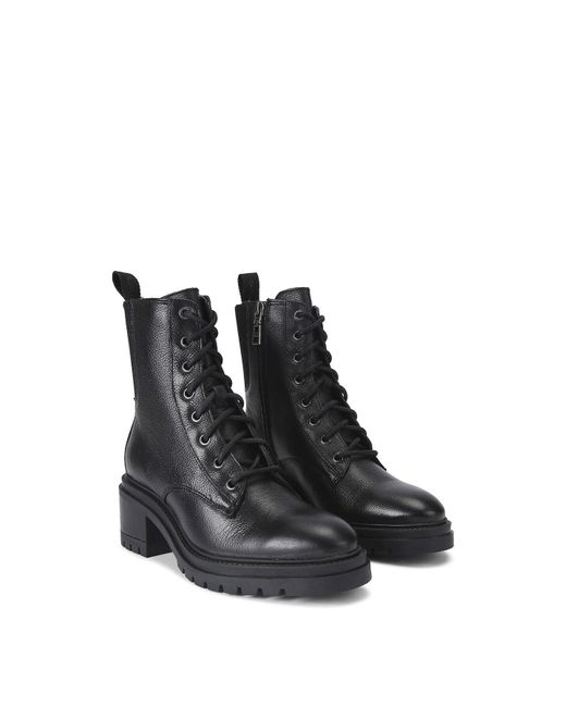 Carvela Kurt Geiger Black Women's Champion Leather Lace Up Ankle Boots