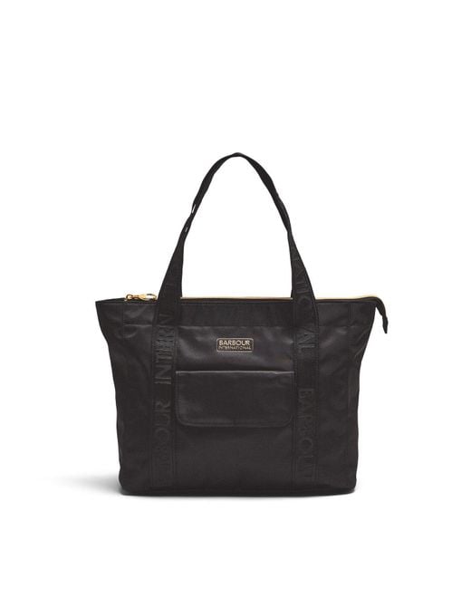 Barbour Black Qualify Tote Bag