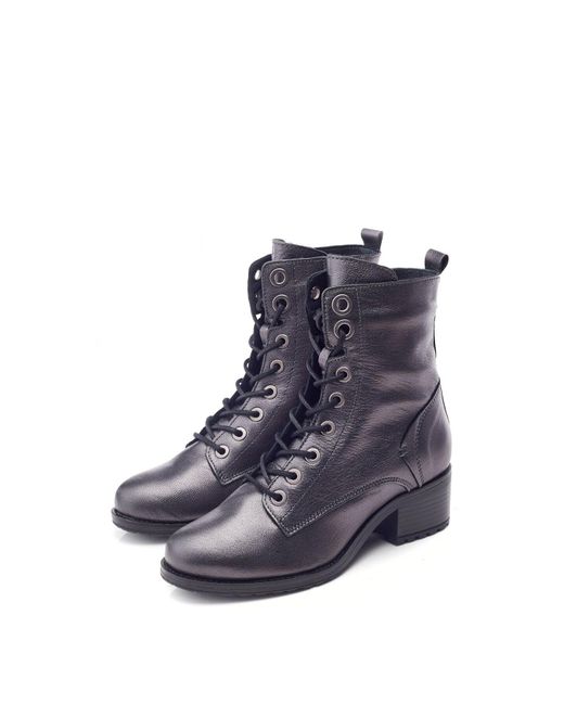 Moda In Pelle Blue Women's Bezzie Metallic Leather Boots