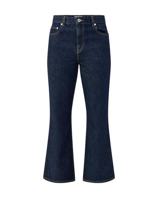 Ganni Blue Essentials Denim Betzy Cropped Jeans