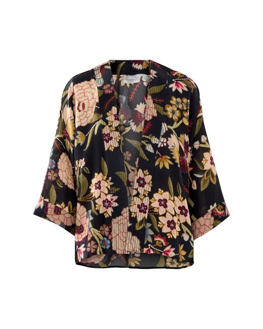 One Hundred Stars Multicolor Crepe Kimono Jacket