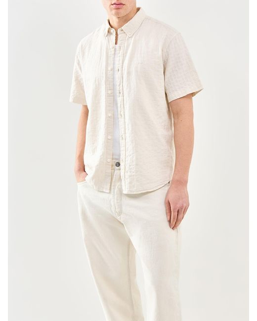 Levi's White Authentic Button Down Short Sleeve Shirt for men