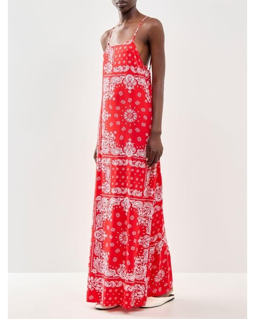 ONLY Red Amber Long Strap Midi Dress Multi