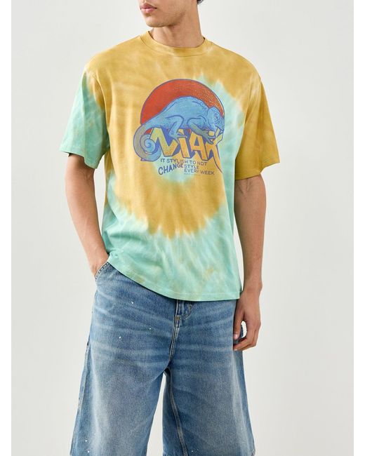Nudie Jeans Blue Koffe Chameleon Graphic T-Shirt Multi for men