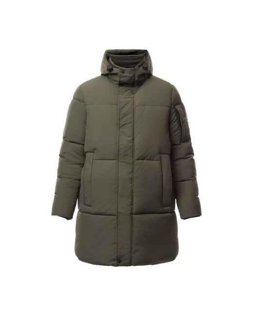 Replay Gray Recycled Parka Jacket for men