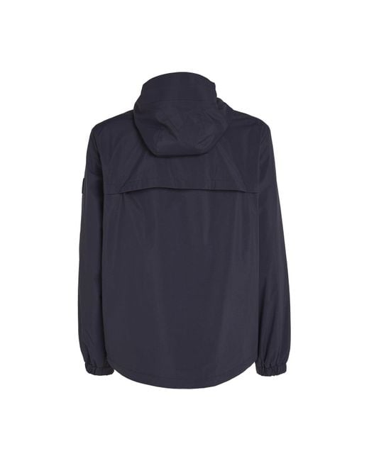 Tommy Hilfiger Blue Water Resistant Packable Hooded Portland Jacket for men