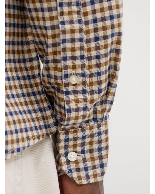 Barbour Gray Barbour Finkle Tailored Gingham Shirt for men