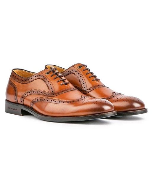 Simon Carter Pink Barn Owl Brogue Shoes for men