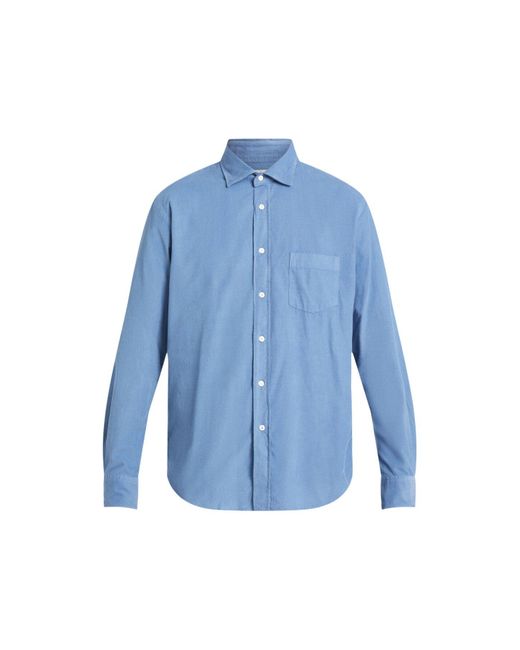 Hartford Blue Men's Paul Pat Baby Cord Shirt for men