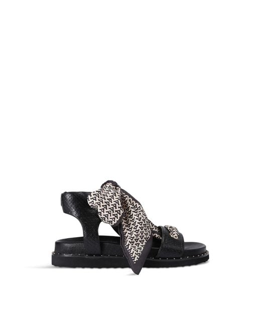 Carvela Kurt Geiger Black Sorrento Scarf Sandal