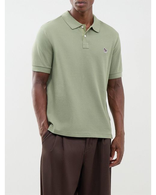 Paul Smith Green Zebra Polo Shirt for men