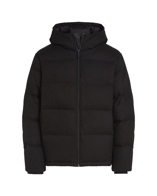 Calvin Klein Black Tech Hooded Puffer Jacket for men