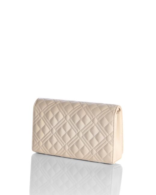 Love Moschino Natural Women's Quilted Smart Daily Crossbody