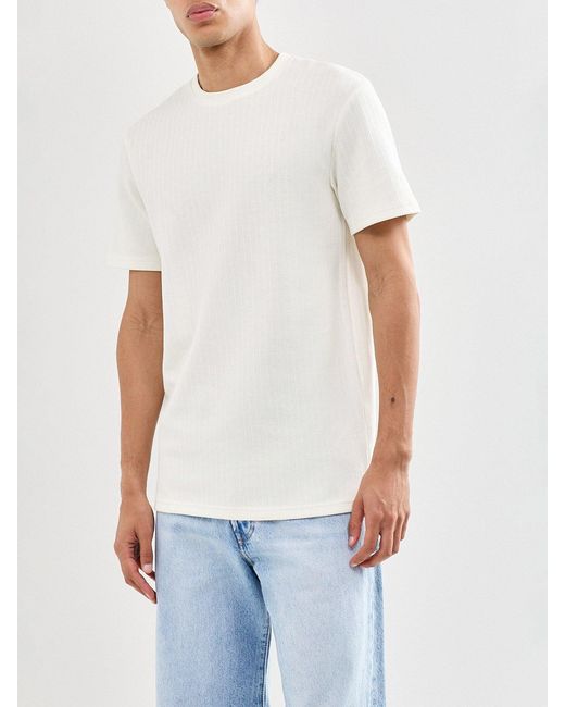Only & Sons White Trey Regular T-Shirt Cream for men