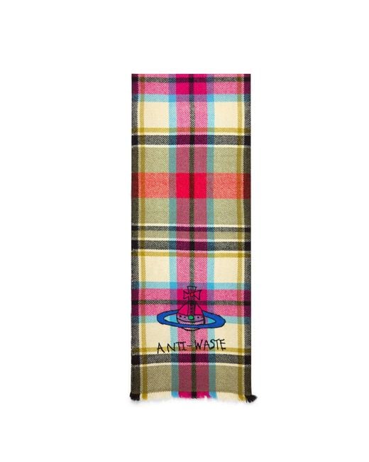 Vivienne Westwood White Women's Yak Tartan Scarf