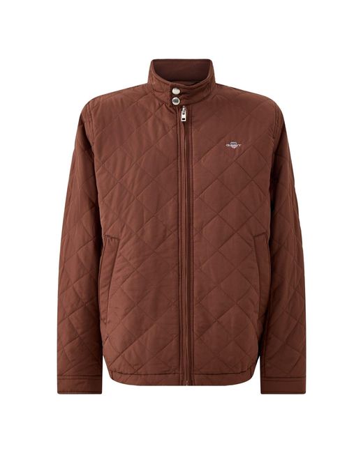 Gant Brown Quilted Windcheater Jacket for men