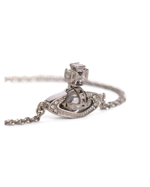 Vivienne Westwood White Pina Bas Relief Bracelet Bag