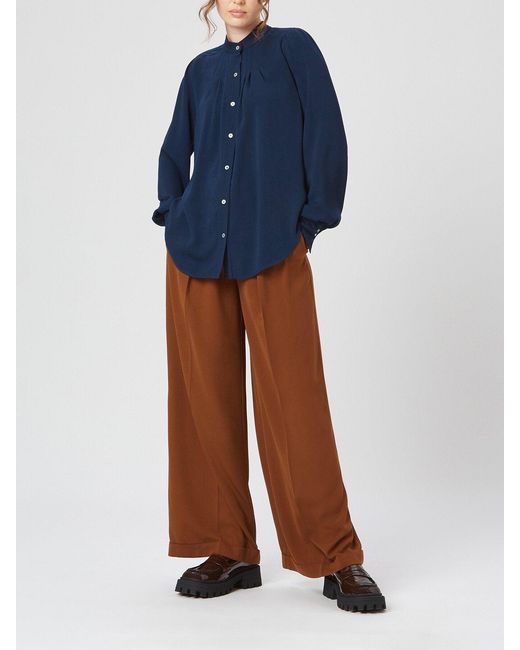 James Lakeland Blue Pin Tuck Shirt
