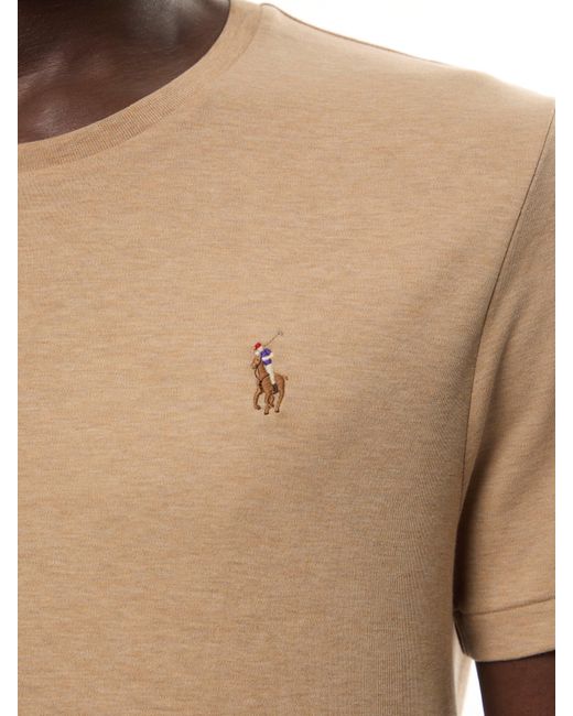 Polo Ralph Lauren Natural Custom Slim Fit Short Sleeve T-Shirt for men