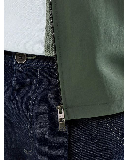 Fred Perry Green Zip Through Overshirt for men