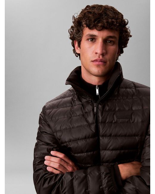 Calvin Klein Black Nylon Channel Jacket for men