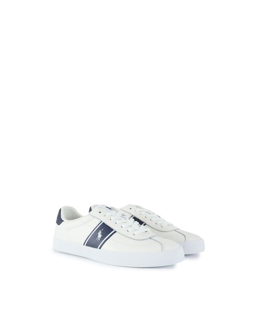 Polo Ralph Lauren White Court Vulc Trainers for men