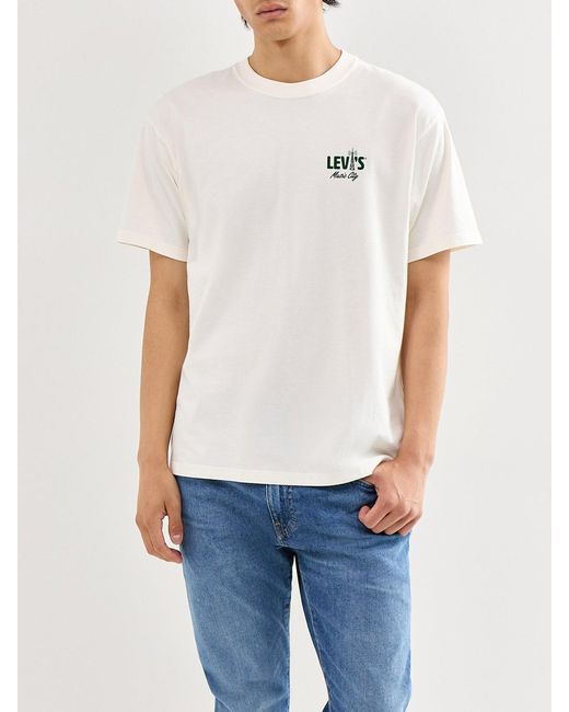 Levi's White Vintage Fit Graphic T-Shirt Cream for men