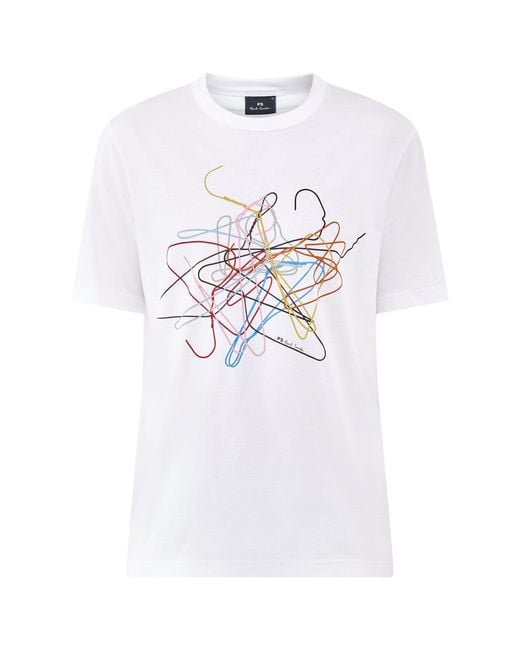 Paul Smith White Hangers Graphic T-Shirt for men