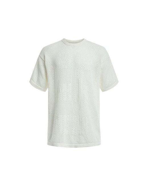 MM6 by Maison Martin Margiela White Men's Stretched Number T-shirt for men