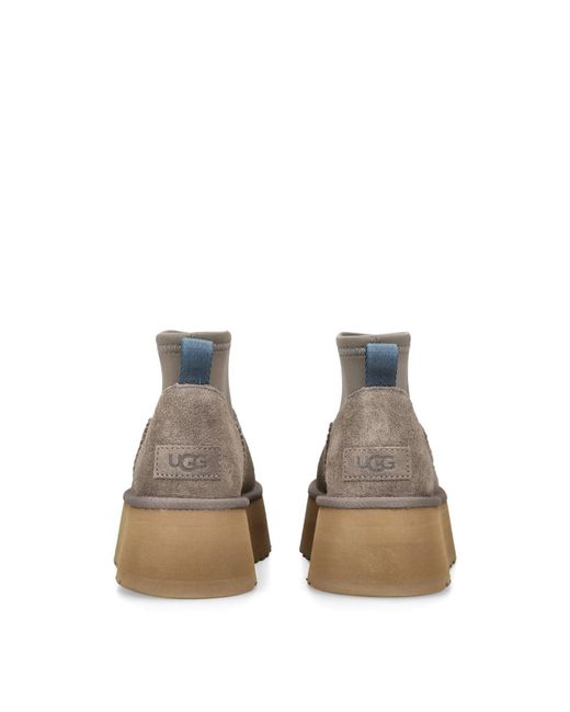 Ugg Brown Mini Dipper Suede Ankle Boots Smoke Plume