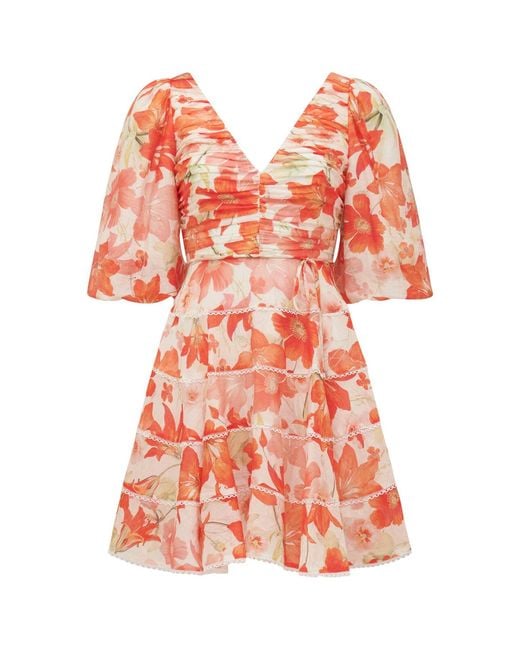 Forever New Cindy Tiered Floral Skater Dress