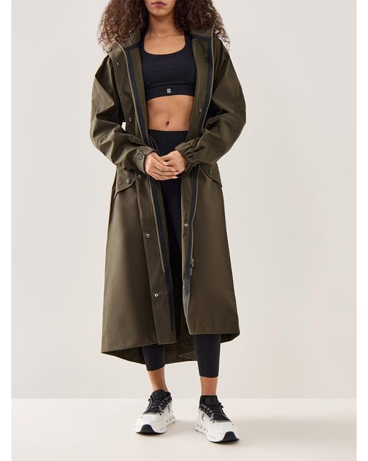 Sweaty Betty Green Motion Technical Longline Parka