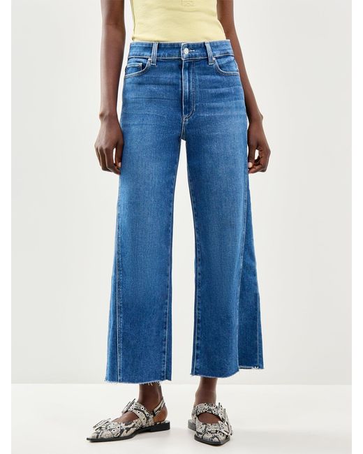 PAIGE Blue Anessa Wide Leg Jeans