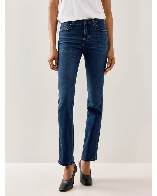 7 For All Mankind Blue Kimmie Straight Jeans