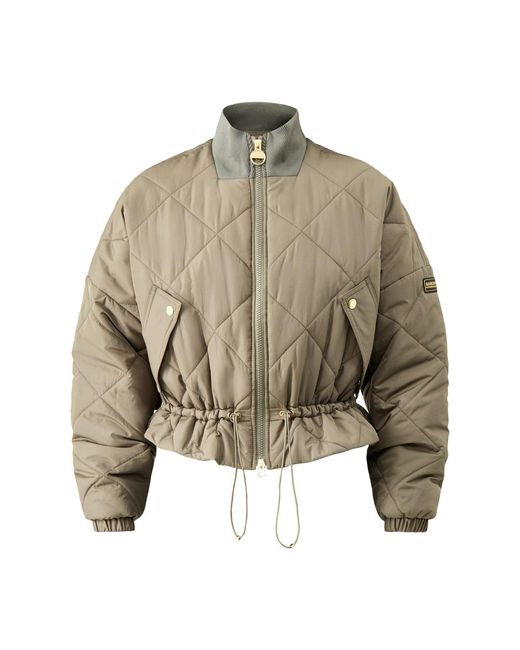 Barbour Natural Pagan Quilted Jacket Khaki