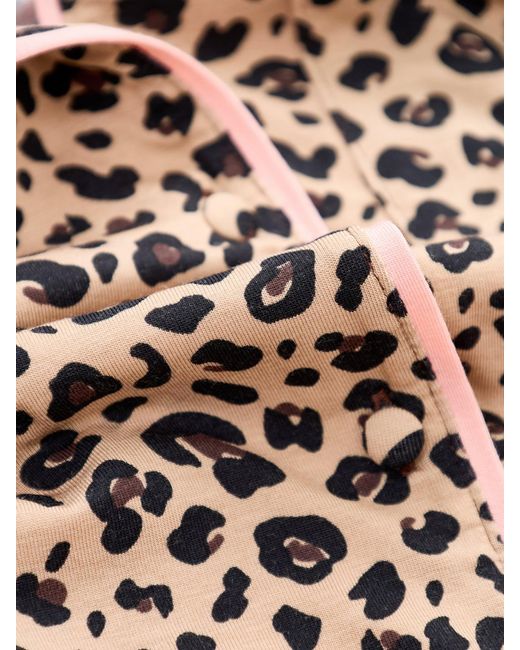 Stripe & Stare Natural Long Pyjama Set Leopard