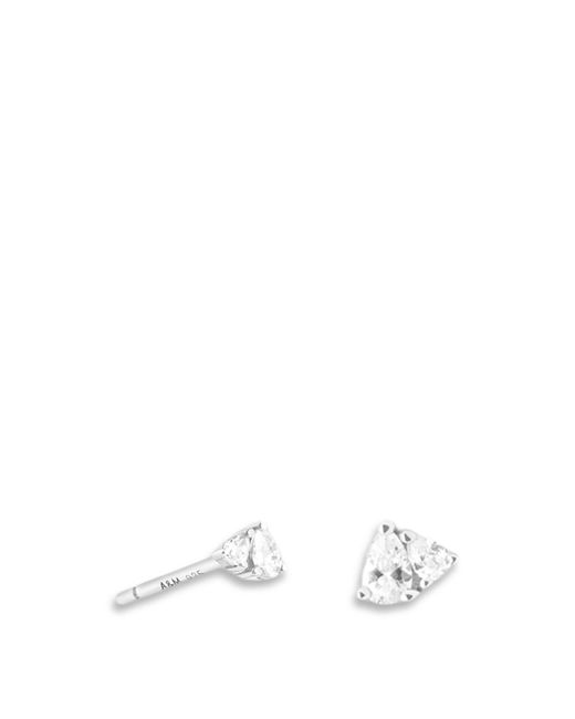 Astrid & Miyu White Women's Pear Cluster Stud Earrings