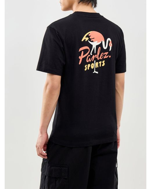 Parlez Black Marion Graphic T-Shirt for men
