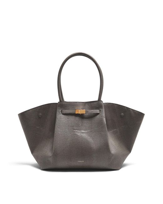 DeMellier London Gray New York Lizard Effect Tote Bag