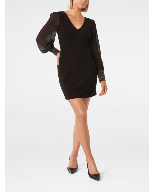 Forever New Black Women's Adaline Rhinestone Cuff Mini Dress