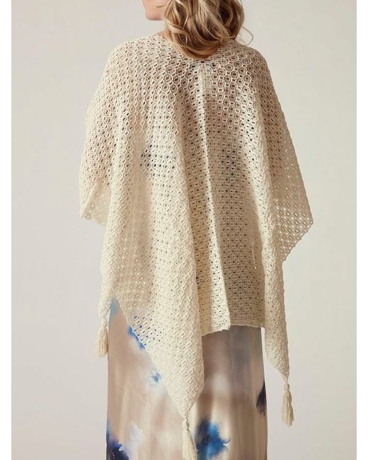 James Lakeland White Textured Lattice Kaftan
