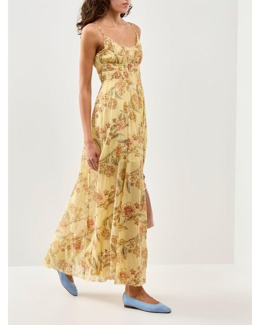 Free People Metallic Ciella Printed Smock Dress