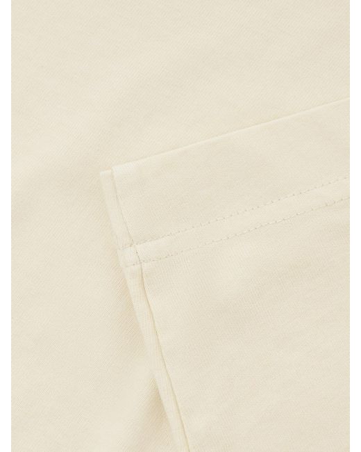 SELECTED White Boxy Fit T-Shirt Cream for men