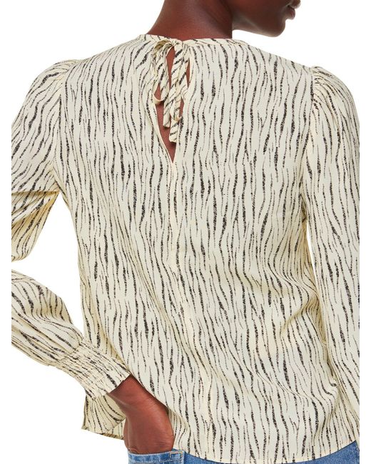 Whistles White Women's Shibori Stripe Detail Blouse