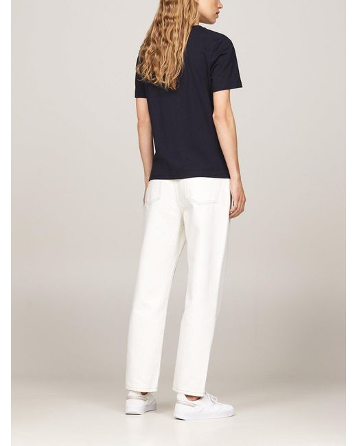 Tommy Hilfiger Blue Logo T-Shirt Desert Sky